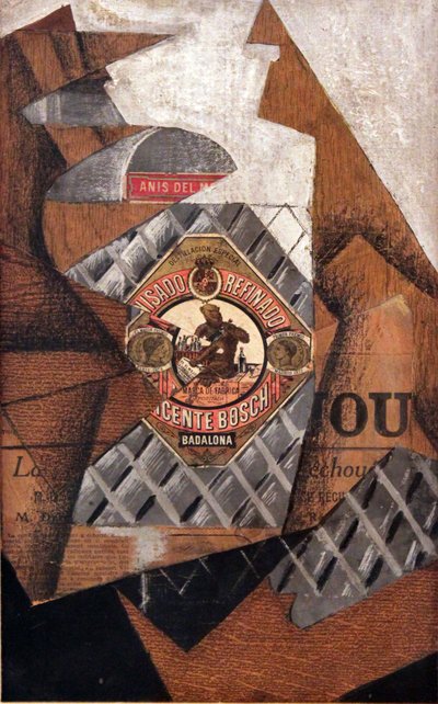 Bottle of Anis del Mono by Juan Gris